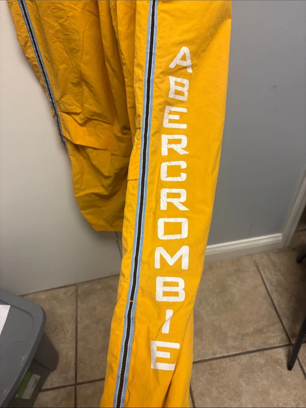 Vintage Y2K Abercrombie & Fitch Golden Yellow Track Pants